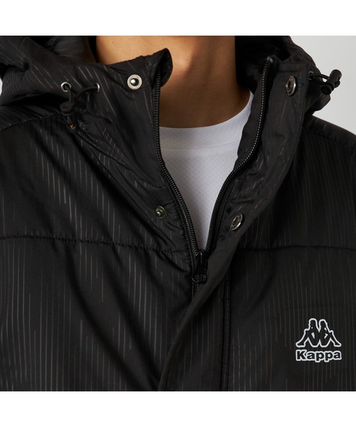 Kappa(カッパ)の「Kappa カッパ 膝下丈 フード付き 中綿入り ベンチコート ジャケット(ダウンジャケット/コート・メンズ・ネイビー/ブラック・LL/M/L)」の14枚目の写真