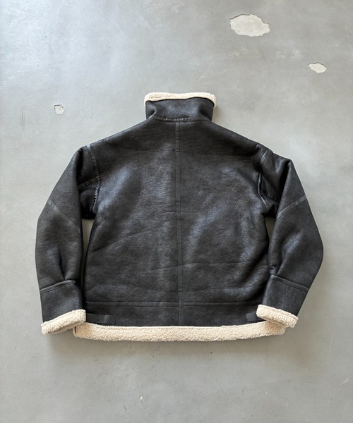 SHAGGIE（シャギー）の「スタンドカラーボアムートンコート（ムートンコート・レディース・ブラウン/ブラック・FREE）」の19枚目の写真