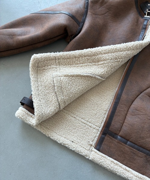 スタンドカラーボアムートンコート（ムートンコート）｜SHAGGIE