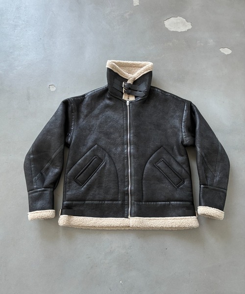 SHAGGIE（シャギー）の「スタンドカラーボアムートンコート（ムートンコート・レディース・ブラウン/ブラック・FREE）」の20枚目の写真