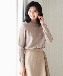 MK MICHEL KLEIN | ミニケーブル編みニット/洗える(ニット/セーター)