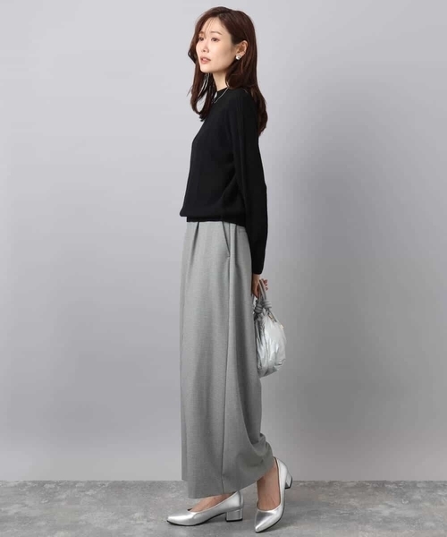 MK MICHEL KLEIN（エムケーミッシェルクラン）の「ミニケーブル編みニット/洗える（ニット/セーター・レディース・ブラック/ベージュ/レッド・38）」の5枚目の写真