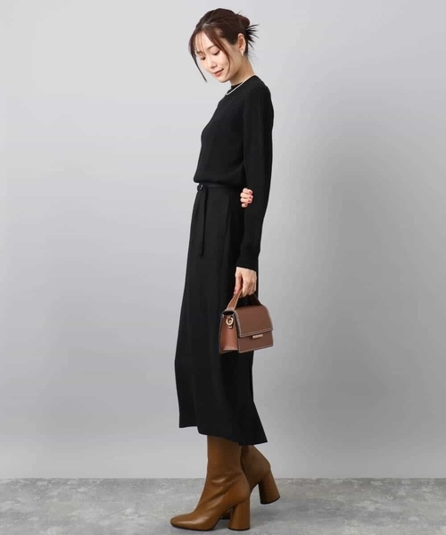 MK MICHEL KLEIN（エムケーミッシェルクラン）の「ミニケーブル編みニット/洗える（ニット/セーター・レディース・ブラック/ベージュ/レッド・38）」の8枚目の写真