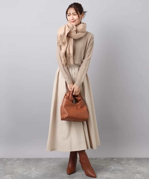 MK MICHEL KLEIN（エムケーミッシェルクラン）の「ミニケーブル編みニット/洗える（ニット/セーター・レディース・ブラック/ベージュ/レッド・38）」の18枚目の写真