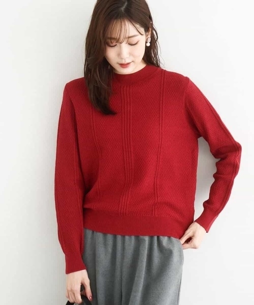 セール】ミニケーブル編みニット/洗える（ニット/セーター）｜MK