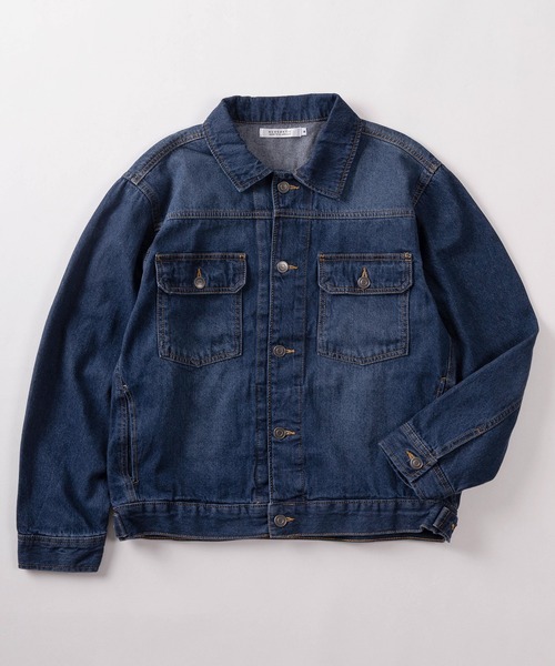 83】ヴィンテージライク ウォッシュ加工 デニムジャケット／G
