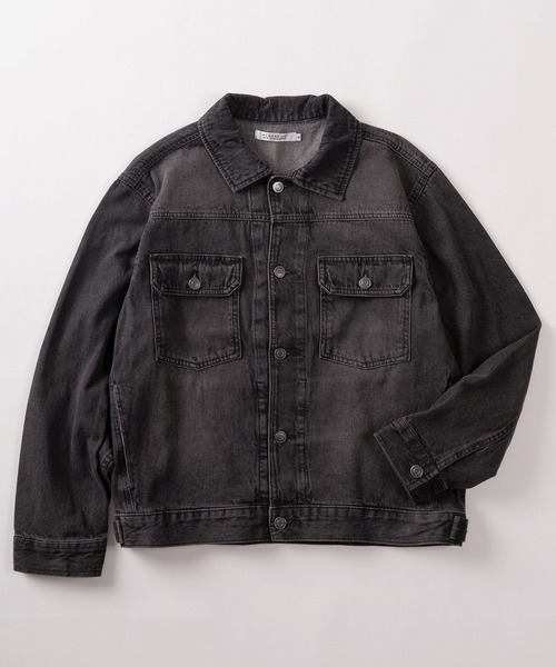 83】ヴィンテージライク ウォッシュ加工 デニムジャケット／G