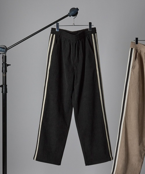 GLOBAL WORK（グローバルワーク）の「クリーンコーデュロイ/トラックパンツ/CLEAN MODE/589312（その他パンツ・メンズ・ブラック/グレイッシュベージュ・SMALL/MEDIUM/LARGE）」の4枚目の写真