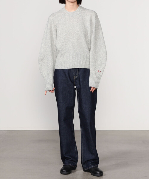 UNFIL（アンフィル）の「UNFIL | ラムズウール クルーネックニットプルオーバー WOMEN（ニット/セーター・レディース・イエロー系その他/レッド/モカ/ライトグレー・1）」の14枚目の写真