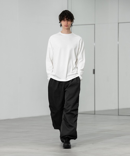 CITY TOKYO（シティトウキョウ）の「【CITY TOKYO/シティートーキョー】Long Twis-Tee（Tシャツ/カットソー・メンズ・ホワイト/ブラック・1/2/3）」の3枚目の写真