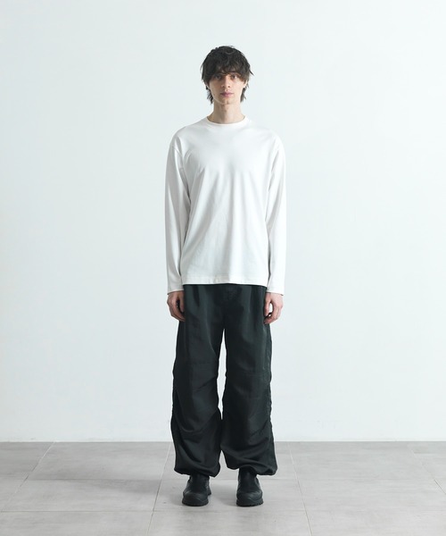 CITY TOKYO（シティトウキョウ）の「【CITY TOKYO/シティートーキョー】Long Twis-Tee（Tシャツ/カットソー・メンズ・ホワイト/ブラック・1/2/3）」の5枚目の写真