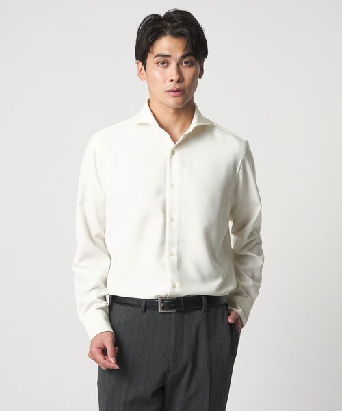 A DAY IN THE LIFE UNITED ARROWS(アデイインザライフユナイテッドアローズ)の「ウールライク フラノ カッタウェイカラーシャツ<A DAY IN THE LIFE>(シャツ/ブラウス・メンズ・ネイビー/ホワイト・M/L/XL)」の3枚目の写真