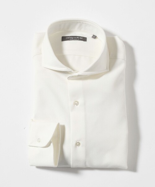 A DAY IN THE LIFE UNITED ARROWS(アデイインザライフユナイテッドアローズ)の「ウールライク フラノ カッタウェイカラーシャツ<A DAY IN THE LIFE>(シャツ/ブラウス・メンズ・ネイビー/ホワイト・M/L/XL)」の13枚目の写真