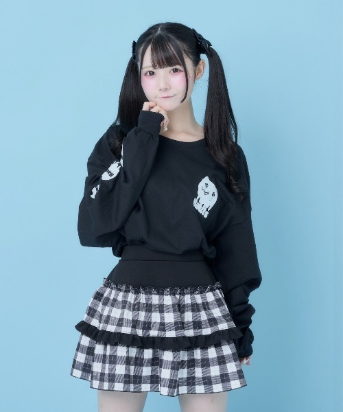 Hauls（ハウルズ）の「ヤニ吉のましゅまろBIGロンTEE（Tシャツ/カットソー・レディース・ブラック/サックスブルー/ホワイト・FREE）」の3枚目の写真