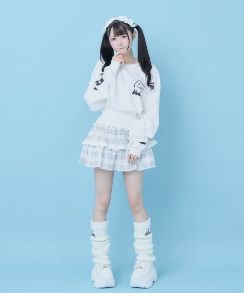 Hauls（ハウルズ）の「ヤニ吉のましゅまろBIGロンTEE（Tシャツ/カットソー・レディース・ブラック/サックスブルー/ホワイト・FREE）」の4枚目の写真