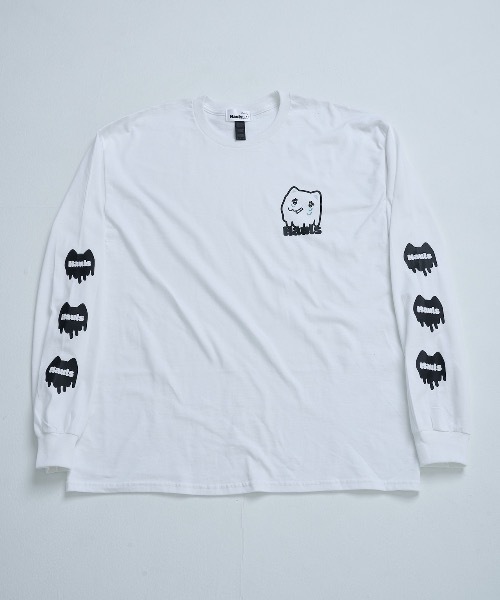 Hauls（ハウルズ）の「ヤニ吉のましゅまろBIGロンTEE（Tシャツ/カットソー・レディース・ブラック/サックスブルー/ホワイト・FREE）」の10枚目の写真