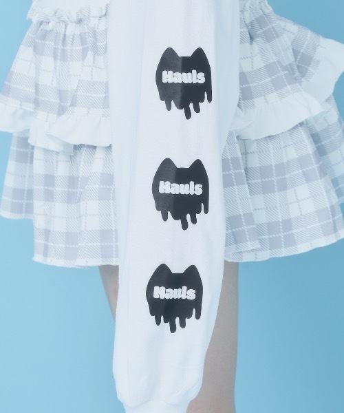 Hauls（ハウルズ）の「ヤニ吉のましゅまろBIGロンTEE（Tシャツ/カットソー・レディース・ブラック/サックスブルー/ホワイト・FREE）」の7枚目の写真