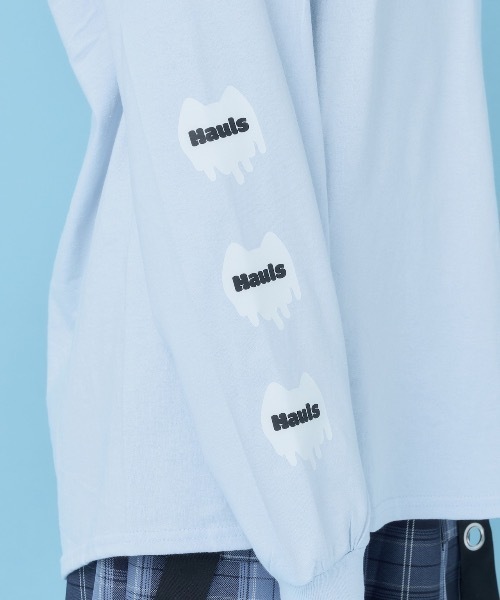 Hauls（ハウルズ）の「ヤニ吉のましゅまろBIGロンTEE（Tシャツ/カットソー・レディース・ブラック/サックスブルー/ホワイト・FREE）」の9枚目の写真