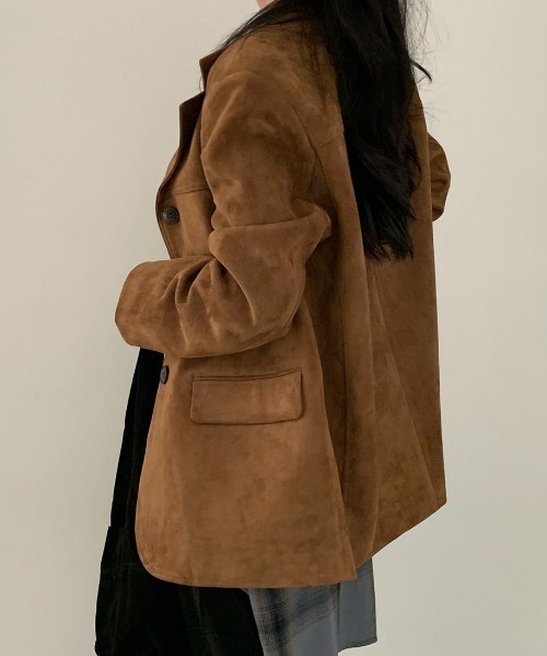 Big suede tailored jacket（テーラードジャケット）｜Vipoa（ヴィポア