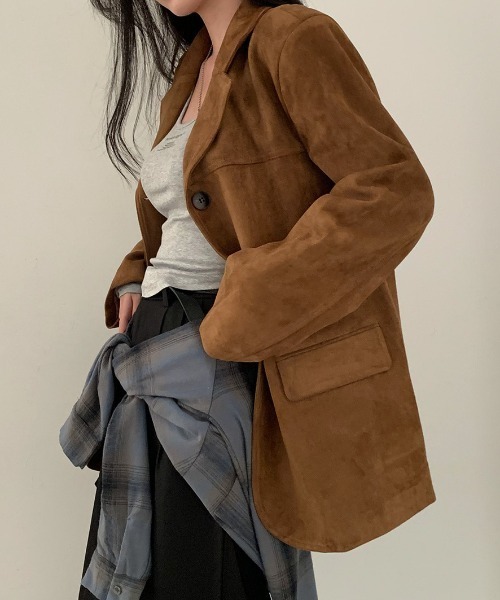 middle tailored jacket【最終値下げ】 Big suede tailored jacket（テーラードジャケット）｜Vipoa（ヴィポア