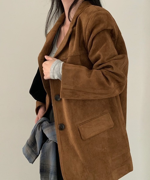Big suede tailored jacket（テーラードジャケット）｜Vipoa（ヴィポア