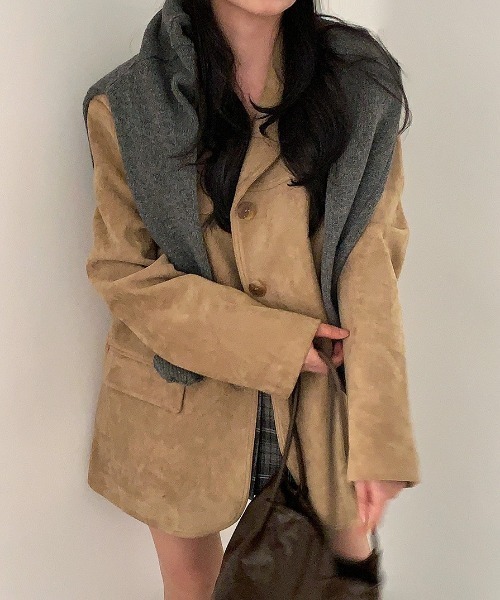 Big suede tailored jacket（テーラードジャケット）｜Vipoa（ヴィポア