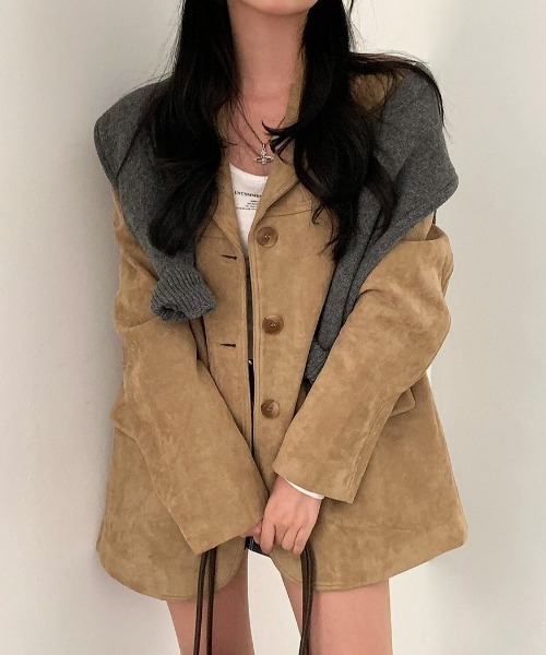 ジャケット・アウター LAYERED TAILORED JACKET(BROWN) LAYERED TAILORED JACKET(BROWN) – ANCELLM