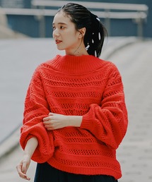 studio CLIP | 3ゲージスプレーヤーン透かしプルオーバー(ニット/セーター)