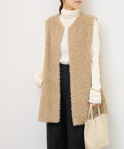 美品JOURNAL STANDARD relume ボアベスト　ブラウン　今期 美品JOURNAL STANDARD relume ボアベスト ブラウン 今期