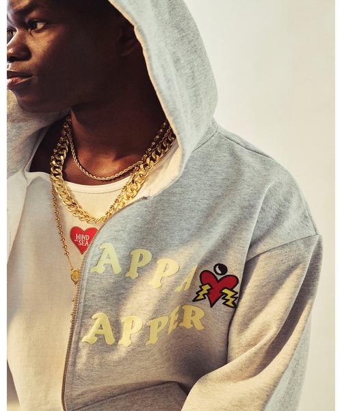 WIND AND SEA（ウィンダンシー）の「PARAPPA THE RAPPER x WDS Zip Up Hoodie（パーカー・メンズ・アッシュ/ブラック・XL/M）」の4枚目の写真