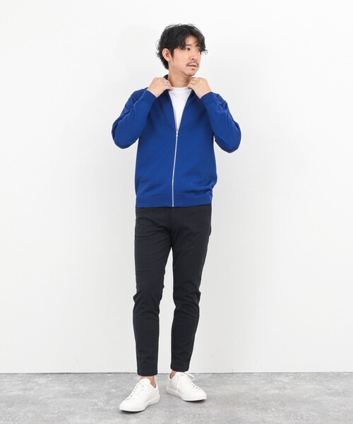 NOLLEY’S（ノーリーズ）の「【ACTIVE SECT】《限定展開》デオドラント加工 スタンドジップカーディガン 25AW（ニット/セーター・メンズ・グレイッシュブルー/ロイヤルブルー/ブラック・M/L/S）」の21枚目の写真