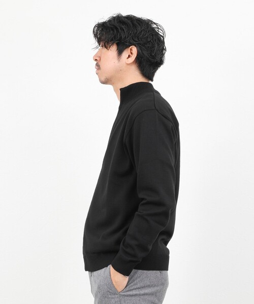 NOLLEY’S（ノーリーズ）の「【ACTIVE SECT】《限定展開》デオドラント加工 スタンドジップカーディガン 25AW（ニット/セーター・メンズ・グレイッシュブルー/ロイヤルブルー/ブラック・M/L/S）」の16枚目の写真