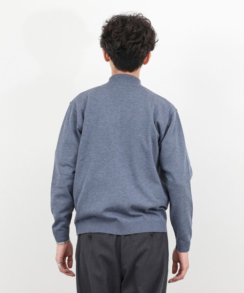 NOLLEY’S（ノーリーズ）の「【ACTIVE SECT】《限定展開》デオドラント加工 スタンドジップカーディガン 25AW（ニット/セーター・メンズ・グレイッシュブルー/ロイヤルブルー/ブラック・M/L/S）」の14枚目の写真