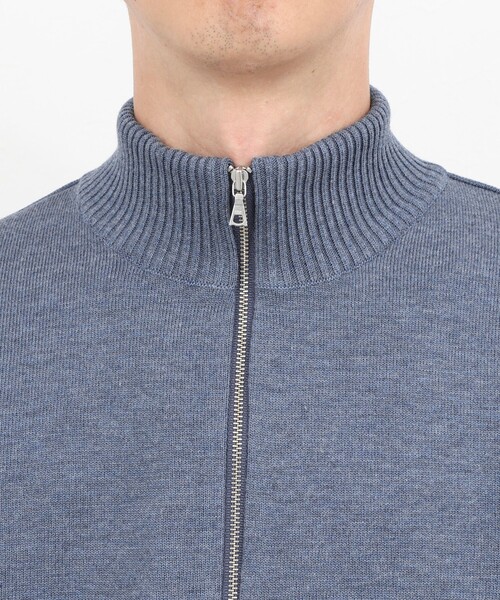 NOLLEY’S（ノーリーズ）の「【ACTIVE SECT】《限定展開》デオドラント加工 スタンドジップカーディガン 25AW（ニット/セーター・メンズ・グレイッシュブルー/ロイヤルブルー/ブラック・M/L/S）」の20枚目の写真