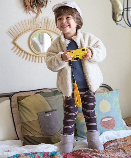 petit main（プティマイン）の「【撥水加工】柄×ボアブルゾン（ブルゾン・キッズ・ネイビー/ライトブルー/アイボリー/キャメル・90cm/130cm/120cm/110cm/100cm/80ｃｍ）」の9枚目の写真