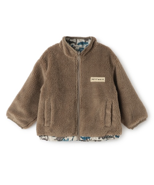petit main（プティマイン）の「【撥水加工】柄×ボアブルゾン（ブルゾン・キッズ・ネイビー/ライトブルー/アイボリー/キャメル・90cm/130cm/120cm/110cm/100cm/80ｃｍ）」の13枚目の写真