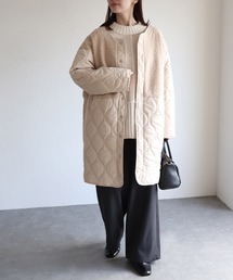 sin.ca（シンカ）の「ボアキルトコート（ノーカラーコート）」