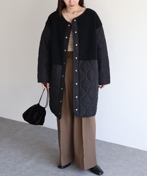 ボアキルトコート