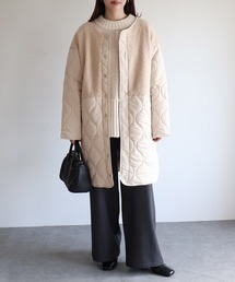 sin.ca（シンカ）の「ボアキルトコート（ノーカラーコート）」