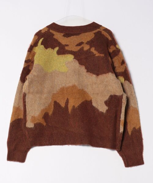 VIBGYOR(ヴィブジョー)の「【Korea Select】 カモフラ モヘアカーディガン(CN)(カーディガン/ボレロ・メンズ・ブラウン/チャコールグレー/ベージュ・FREE)」の9枚目の写真