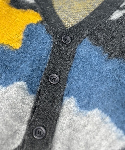 VIBGYOR(ヴィブジョー)の「【Korea Select】 カモフラ モヘアカーディガン(CN)(カーディガン/ボレロ・メンズ・ブラウン/チャコールグレー/ベージュ・FREE)」の5枚目の写真