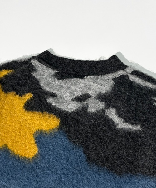 VIBGYOR(ヴィブジョー)の「【Korea Select】 カモフラ モヘアカーディガン(CN)(カーディガン/ボレロ・メンズ・ブラウン/チャコールグレー/ベージュ・FREE)」の6枚目の写真