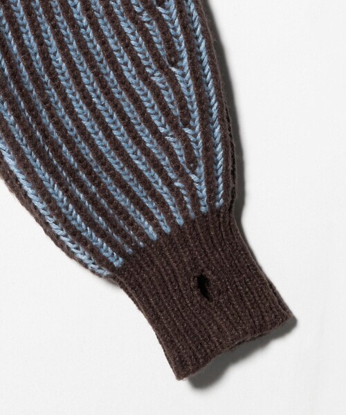 CITEN（シテン）の「＜CITEN＞ボリュームスリーブカラフルアゼニット（ニット/セーター・レディース・ブラック/オフホワイト/ダークブラウン・FREE）」の22枚目の写真