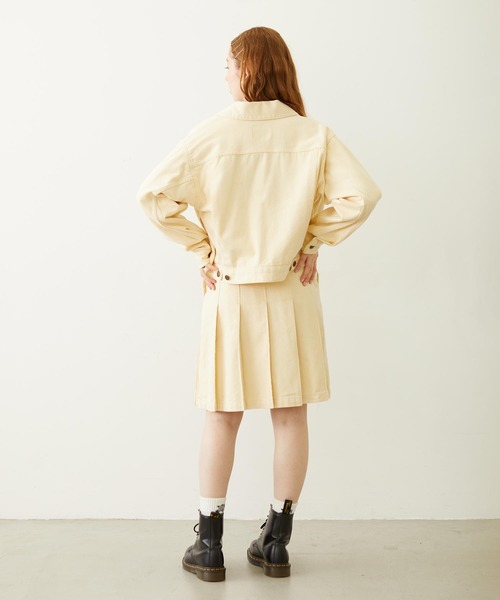 MILKFED.（ミルクフェド）の「DENIM JACKET（デニムジャケット・レディース・オフホワイト/ライトブルー/ブラック・ONE SIZE）」の11枚目の写真