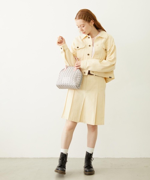 MILKFED.（ミルクフェド）の「DENIM JACKET（デニムジャケット・レディース・オフホワイト/ライトブルー/ブラック・ONE SIZE）」の13枚目の写真