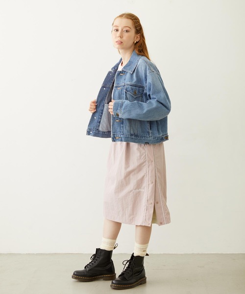 MILKFED.（ミルクフェド）の「DENIM JACKET（デニムジャケット・レディース・オフホワイト/ライトブルー/ブラック・ONE SIZE）」の18枚目の写真