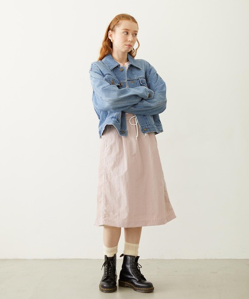 MILKFED.（ミルクフェド）の「DENIM JACKET（デニムジャケット・レディース・オフホワイト/ライトブルー/ブラック・ONE SIZE）」の19枚目の写真