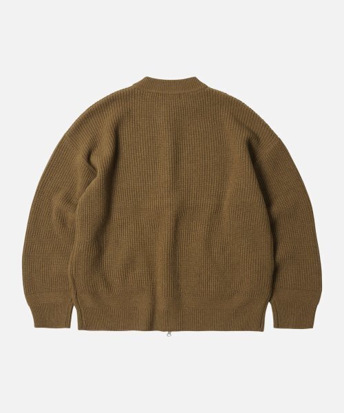 FRIZMWORKS（フリズムワークス）の「WOOL DECK ZIP UP CARDIGAN _ CINNAMON（カーディガン/ボレロ・レディース・その他・SMALL/MEDIUM/LARGE/X-LARGE）」の2枚目の写真