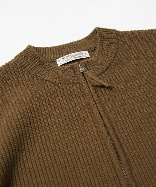 FRIZMWORKS（フリズムワークス）の「WOOL DECK ZIP UP CARDIGAN _ CINNAMON（カーディガン/ボレロ・レディース・その他・SMALL/MEDIUM/LARGE/X-LARGE）」の3枚目の写真