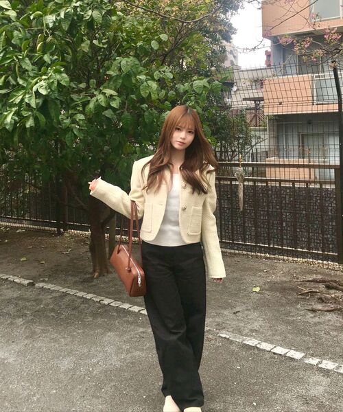 MUSINSA STANDARD WOMAN（ムシンサスタンダードウーマン）の「ウィメンズカーブドチノパンツ[ブラック]（その他パンツ・レディース・その他・30/24/25/26/27/28/29）」の15枚目の写真